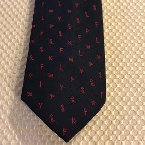 Vintage Custom Pierre Cardin Stock Symbols Tie